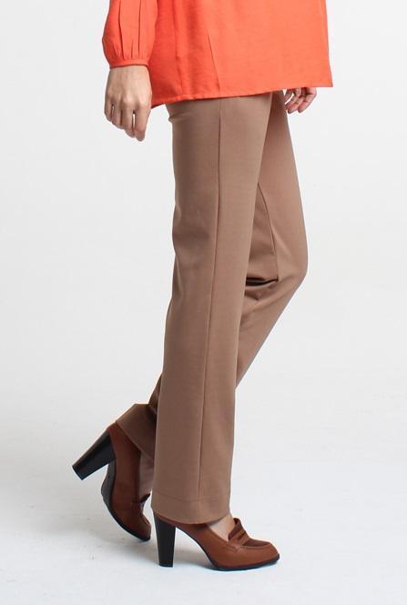 Willene Slim Straight Maternity Pants Caramel