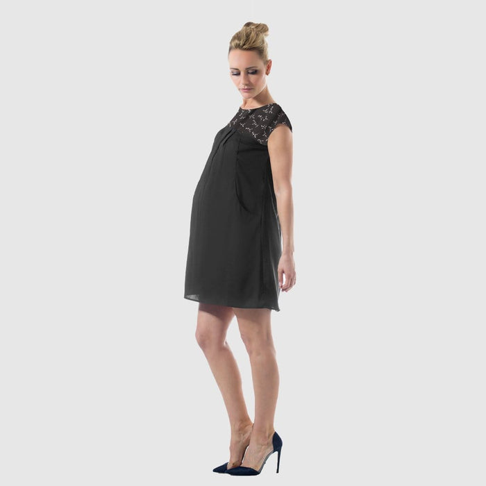 Carita Block Black Sprig Nursing Dress