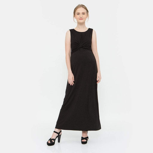 Chiyo Nursing Sleeveless Nursing Dress Black