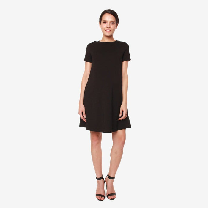 Cynthia Short Sleeve Maternity Dress Black