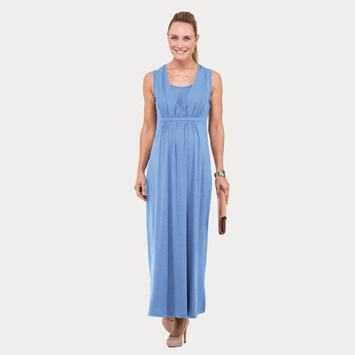 Bettina V-Neck Sleeveless Bamboo Cotton Nursing Dress Perry