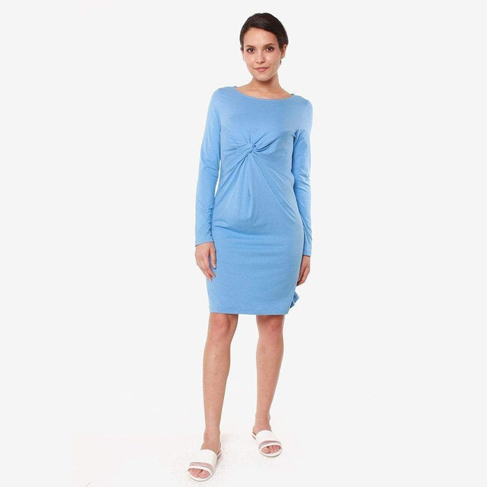 Long Sleeves Beatrisa Twisted Maternity Dress Perry