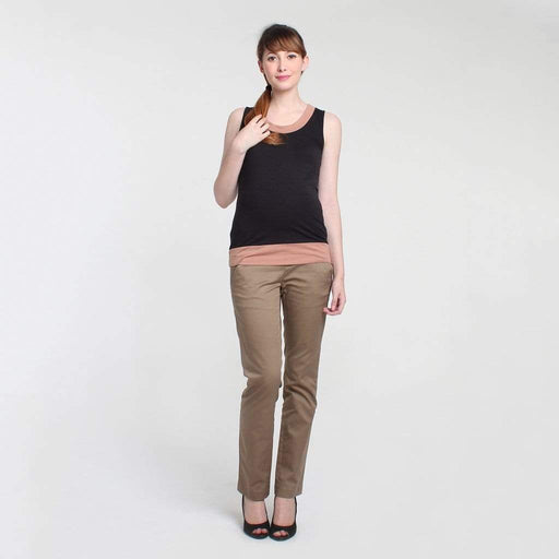 Woven Slim Leg Pants Khaki