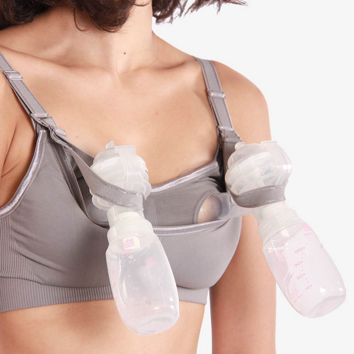 Seamless Pump&Nurse Nursing Bra with Built in Hands-Free Pumping Bra and  Removable Soft pad Inserts : : Clothing, Shoes & Accessories