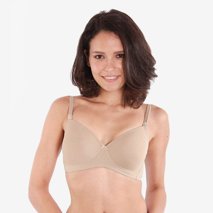 Maia Microfibre Nursing Bra Nude