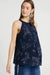 Carden Halter Navy Floral Sleeveless Nursing Top