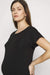 Dervla Bamboo Cotton Short Sleeve Nursing Top Black