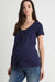 Cloria Overlap Nursing Top Navy