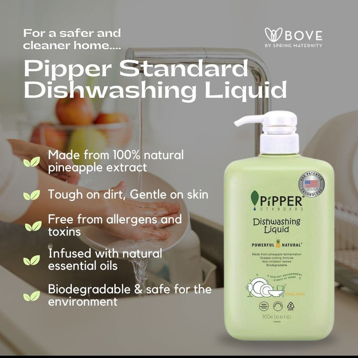 Pipper Standard Dish Washing Liquid Spearmint Scent 750ml Refill Pack