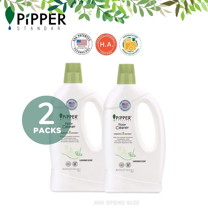 [Twin Pack] Pipper Standard Floor Cleaner Lavender 800ml