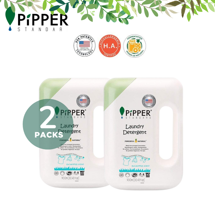 [Twin Pack] Pipper Standard Laundry Detergent Eucalyptus 900ml