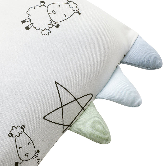Baa Baa Sheepz Bed Time Buddy Pillow Cute Big Star & Sheepz Color Tag