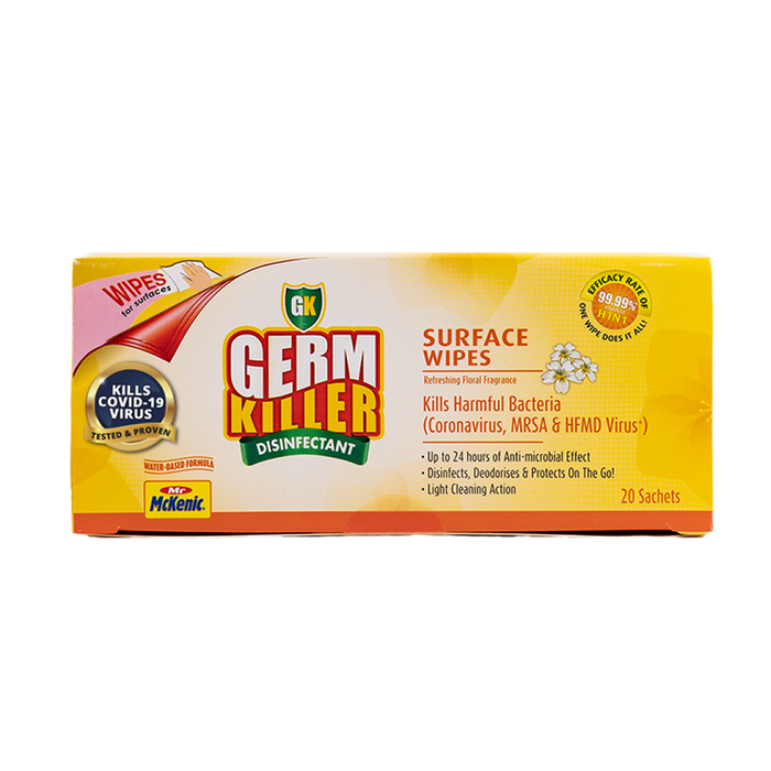 Germ Killer Surface Wipes 20pcs