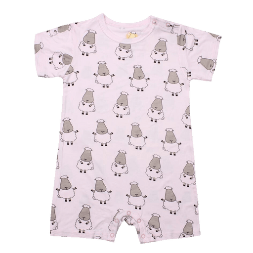 Baa Baa Sheepz® Romper Short Sleeve Pink Big Sheepz