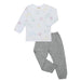 Baa Baa Sheepz® Pyjamas Set Colourful Moon & Star White + Big Moon & Sheepz Grey
