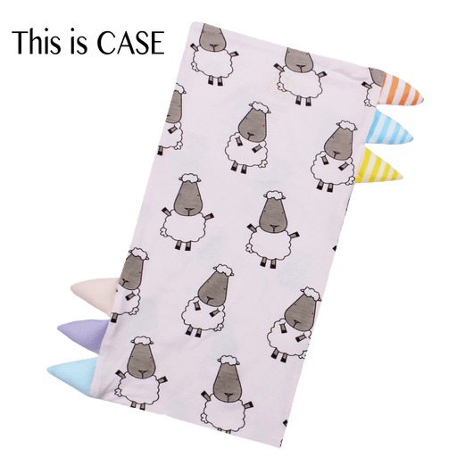Baa Baa Sheepz Bed-Time Buddy™ Case Big Sheepz Pink with Color & Stripe tag - Medium