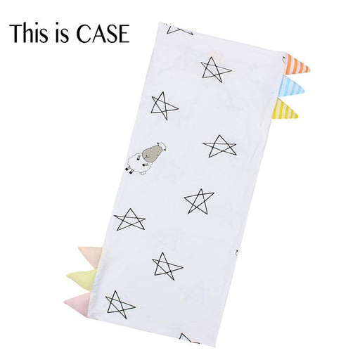 Baa Baa Sheepz Bed-Time Buddy™ Case Big Star & Sheepz White with Color & Stripe tag - Medium