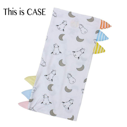 Baa Baa Sheepz Bed-Time Buddy™ Case Small Moon & Sheepz White with Color & Stripe tag - Medium