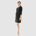 Knitted Long Sleeve Charna Broad Neck Mozzie Maternity Dress Black