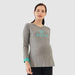 Long Sleeve Chiara Round Neck Mozzie Maternity Top Charcoal