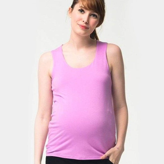 Patty Bamboo Cotton Tank Maternity Top Violet