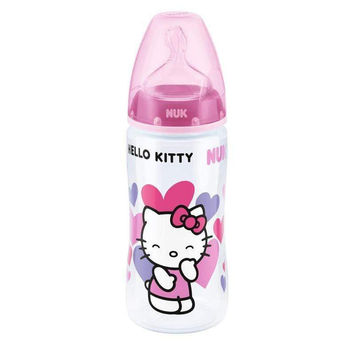 NUK Hello Kitty 300ml PP Bottle/ Sil Teat 0-6mths M