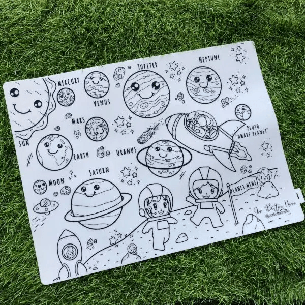 Our Button Nose Large Mat - Space explorer 40x30cm