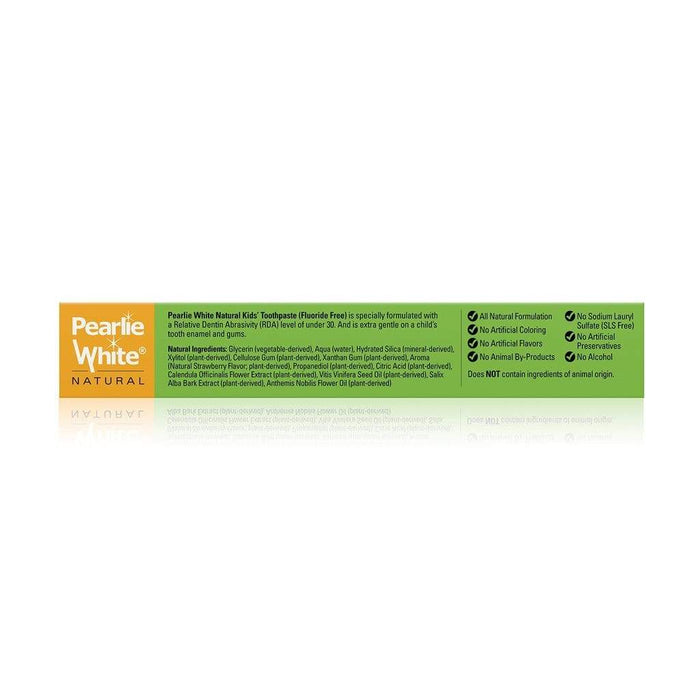 Pearlie White All Natural Enamel Safe Kids’ Toothpaste (Strawberry) Fluoride Free 45g