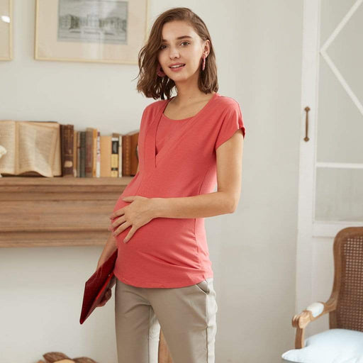 Beryl V-Neck Dark Coral Top