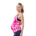Caily Halter Energy Maternity Activewear Tank Pink Geo Print