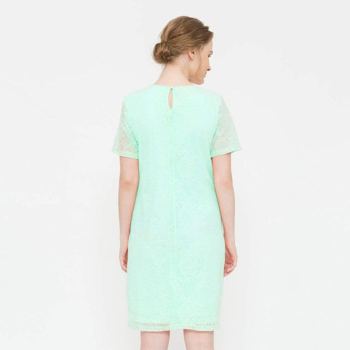 Catriona Full Lace Short Sleeve Nursing Dress Mint