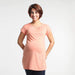 Cherise Maternity Tunic Short Sleeve Top Pink
