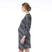 Colette Bateau Neck Maternity Dress Grey
