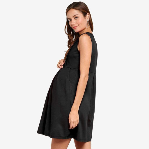 Colleen Pleated Dress Black