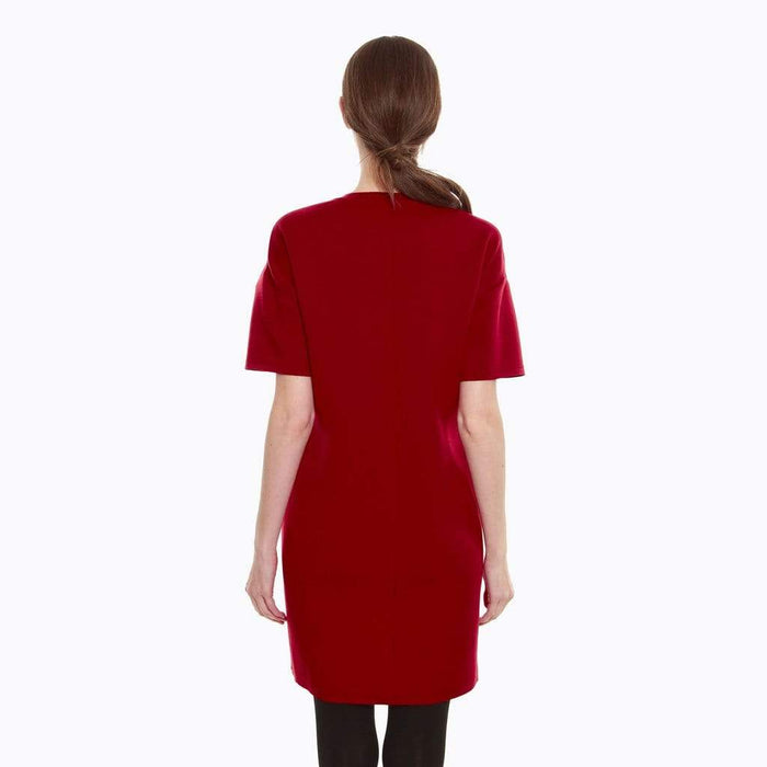 Danique Short Sleeve Maternity Dress Crimson Red