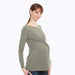 Darby Bamboo Cotton Long Sleeve Nursing Top Olive Green