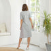 Delwen Maternity Dress Heather Grey
