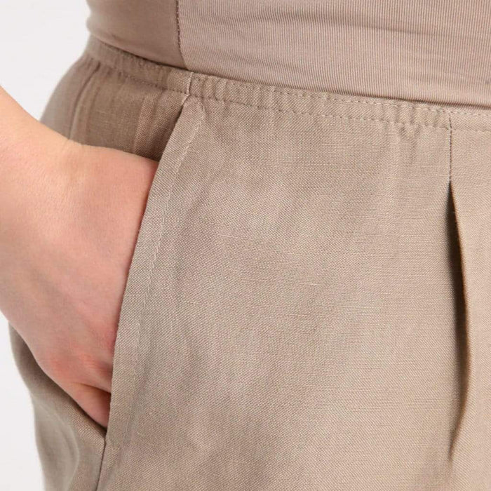 Esther Rayon Linen Culottes Maternity Shorts Khaki