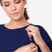 Flounce Sleeves Calissa Dress Navy