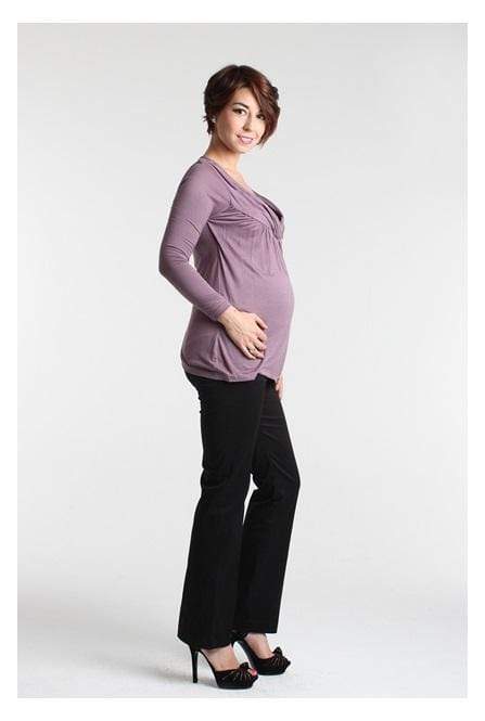 Judith Slim Leg Maternity Pants Black