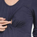 Knitted Long Sleeves Venus Pleats Row Top Charcoal
