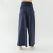 Knitted Wide Legs Pleated Gabe Maternity Pants Navy