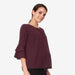 Long Flounce Sleeves Coreene Nursing Top Eggplant