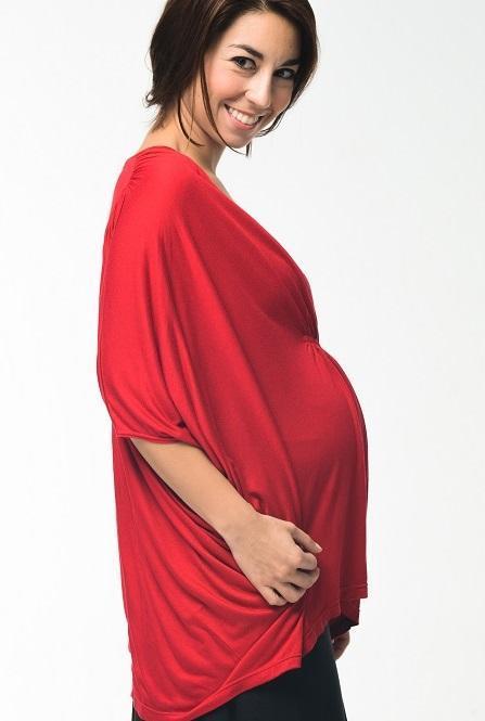 Mabel Maternity Top Red