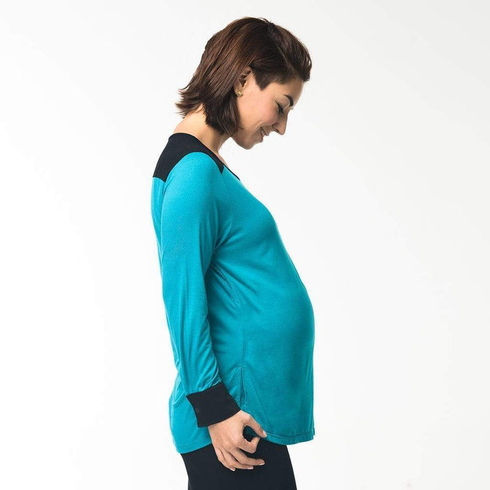 Maggie Contrast Maternity Top Ryl