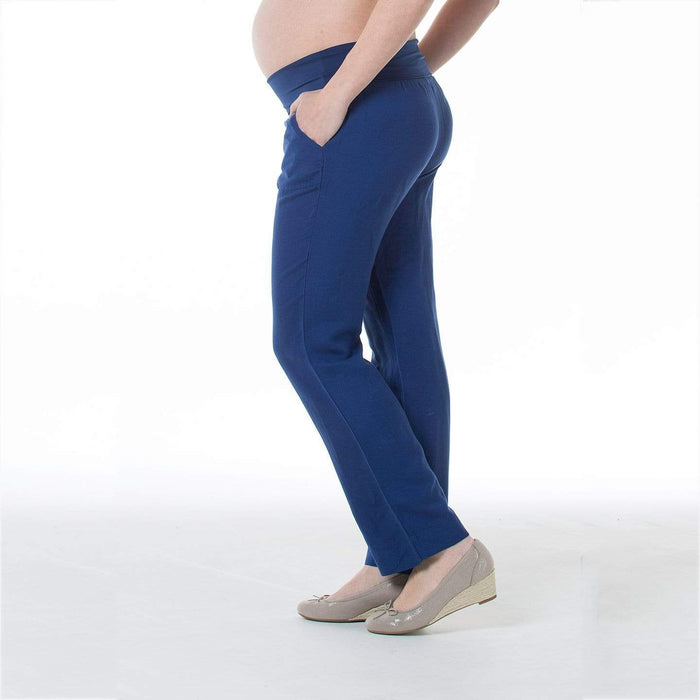 Rita Rayon Linen Maternity Pants Navy
