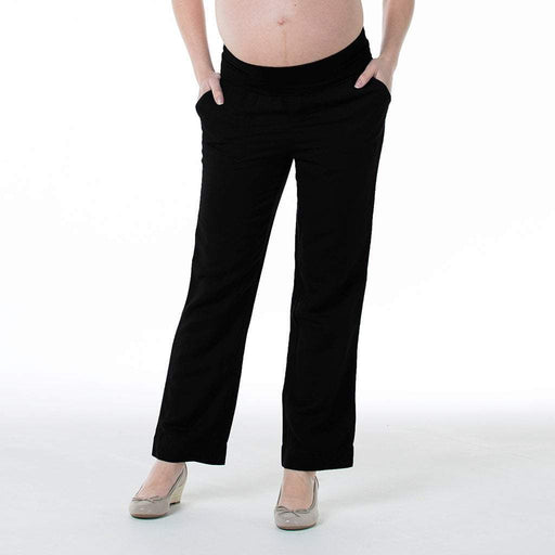 Rita Rayon Linen Maternity Shorts Black
