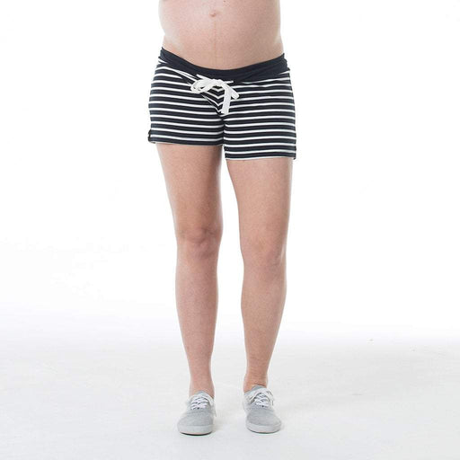 Caren Cotton Spandex Shorts Black Stripe