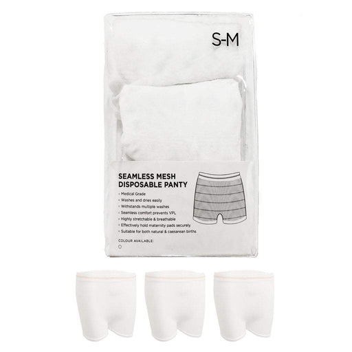 Seamless High Waist Disposable Maternity Panties White (3pcs in 1 pack)
