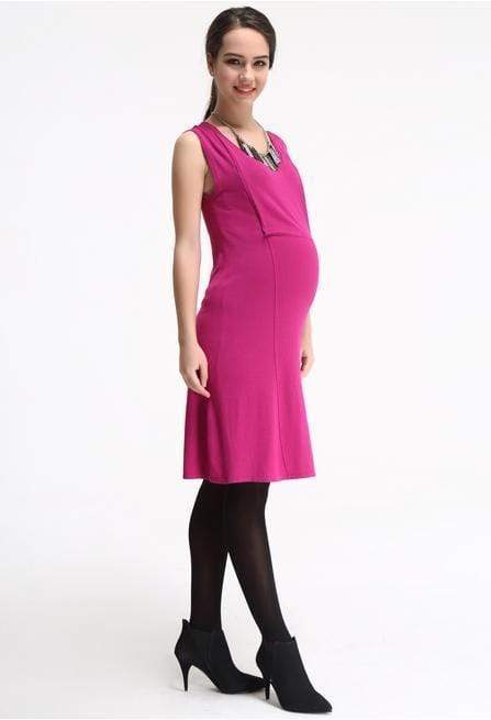 Sherry Contract Piping Dress Plum